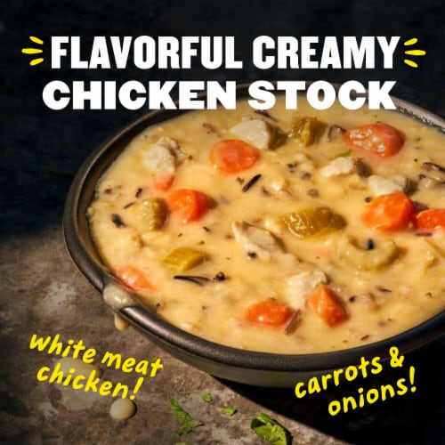 Panera Bread Ready-to-Heat Gluten Free Creamy Chicken & Wild Rice Soup Cup Perspective: back