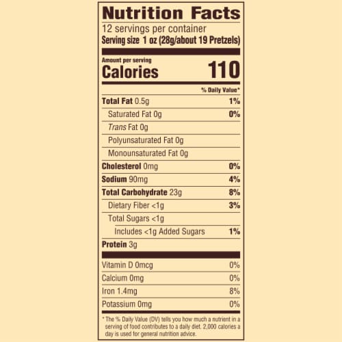 Snyder's of Hanover, Unsalted Mini Pretzels, 12 Oz Bag Perspective: back