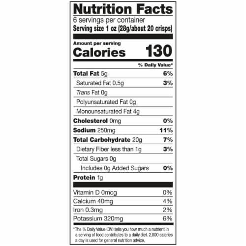 Eatsmart Snacks Veggie Crisps With Sea Salt Perspective: back