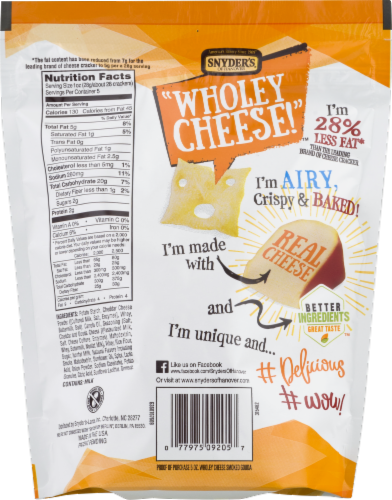 Snyder's Wholey Cheese! Crackers Smoked Gouda Perspective: back