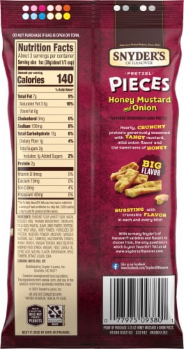 Snyder's of Hanover Honey Mustard & Onion Pretzel Pieces Perspective: back