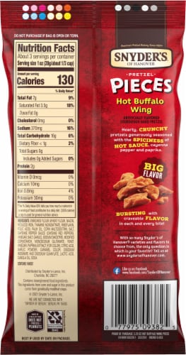 Snyder's of Hanover Hot Buffalo Wing Pretzel Pieces Perspective: back