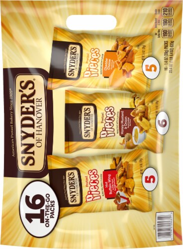 Snyder's of Hanover Seasoned Pieces On-The-Go Pretzel Variety Packs Perspective: back