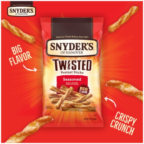 Snyder's® of Hanover Twisted Seasoned Pretzel Sticks Perspective: back