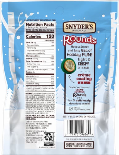 Snyders of Hanover Rounds Creme Covered Pretzel Balls Perspective: back