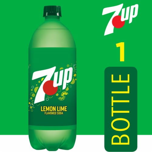 7UP Lemon Lime Caffeine-Free Soda Bottle Perspective: back