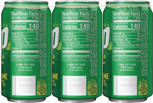 7UP® Lemon Lime Soda Perspective: back