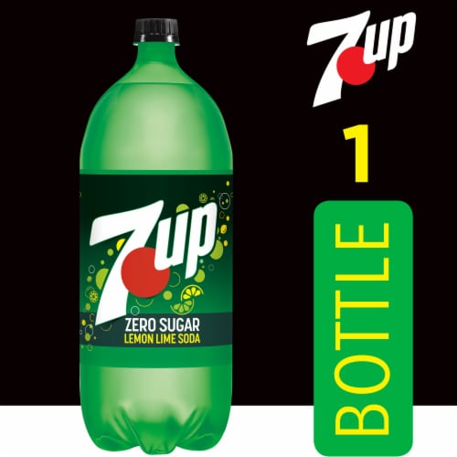 7UP® Lemon Lime Zero Sugar Soda Bottle Perspective: back