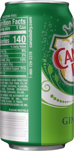 Canada Dry Ginger Ale Soda Cans Perspective: back