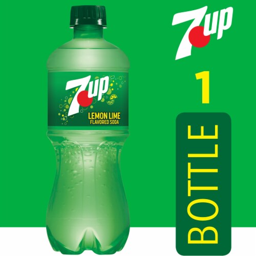 7UP Lemon Lime Caffeine-Free Soda Bottle Perspective: back