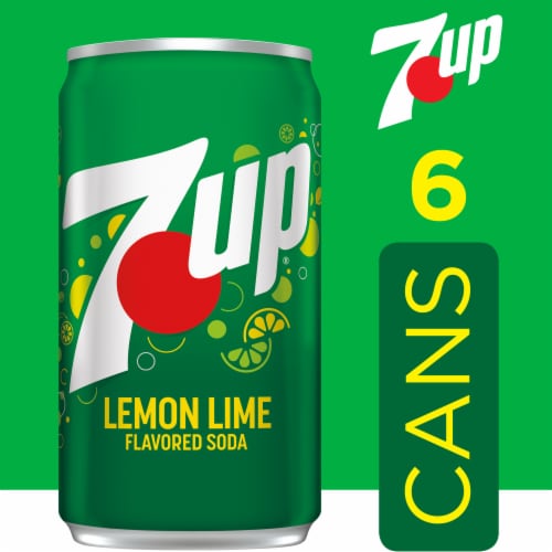 7UP Lemon Lime Caffeine-Free Soda Mini Cans Perspective: back