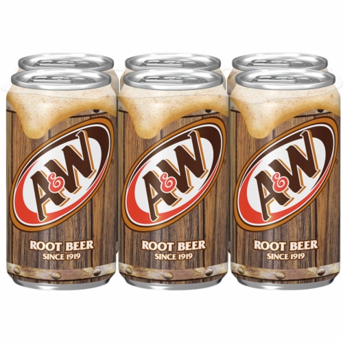 A&W® Root Beer Soda Mini Cans Perspective: back