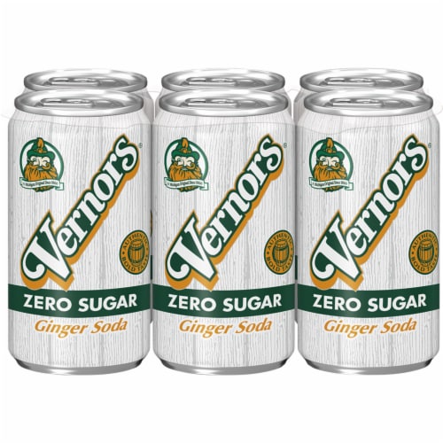 Vernors® Zero Sugar Ginger Soda Mini Cans Perspective: back