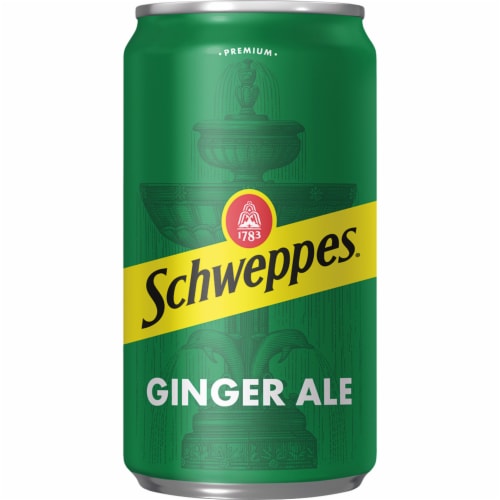 Schweppes Ginger Ale Caffeine Free Soda Cans Perspective: back