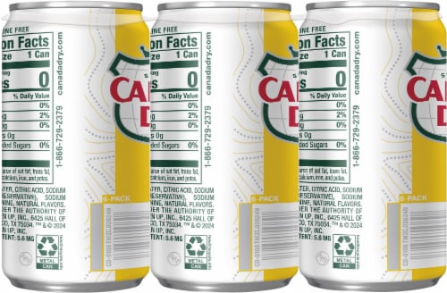 Canada Dry® Zero Sugar Tonic Water Perspective: back