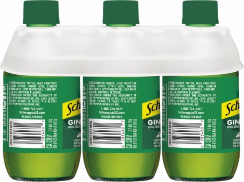 Schweppes® Ginger Ale Soda Bottles Perspective: back