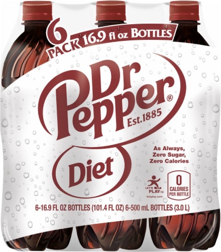 Diet Dr Pepper® Soda Bottles, 6 pk / 16.9 fl oz - Dillons Food Stores