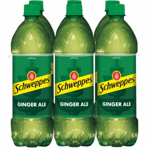 Schweppes® Ginger Ale Soda Bottles Perspective: back