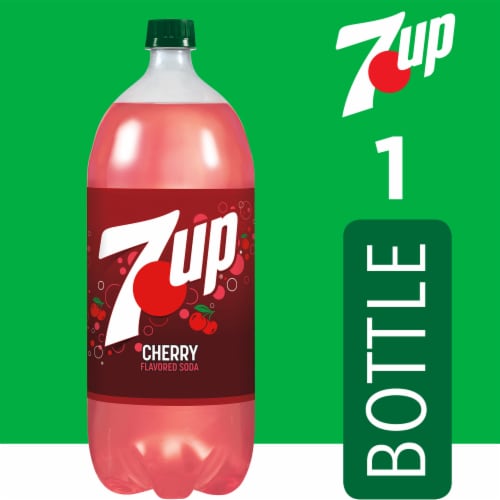 7UP® Cherry Soda Bottle Perspective: back