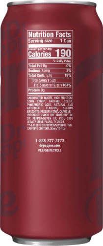 Dr Pepper® Soda Can Perspective: back