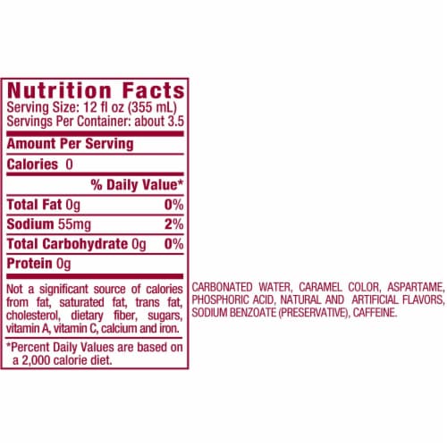 Dr Pepper Diet Soda Perspective: back