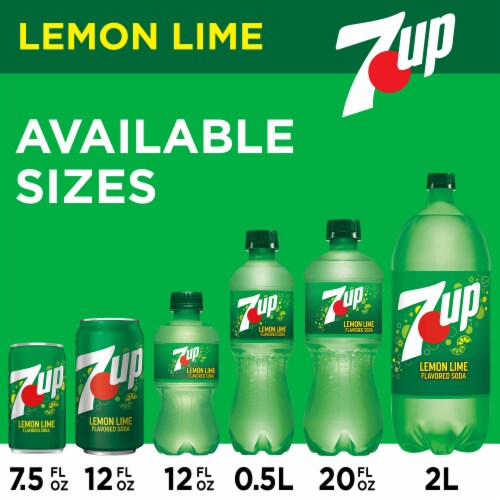 7UP Lemon Lime Caffeine-Free Soda Bottles Perspective: back