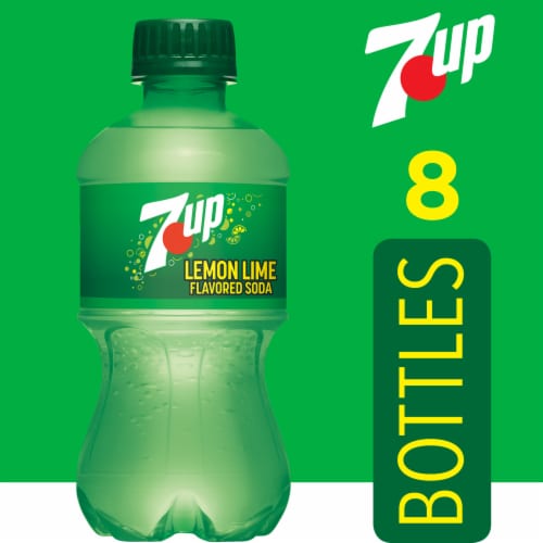7UP Lemon Lime Caffeine-Free Soda Bottles Perspective: back