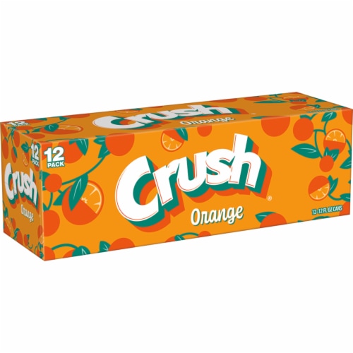 Crush Crush Orange Soda Made with Sugar, 12 Fl Oz Glass Bottles, 4