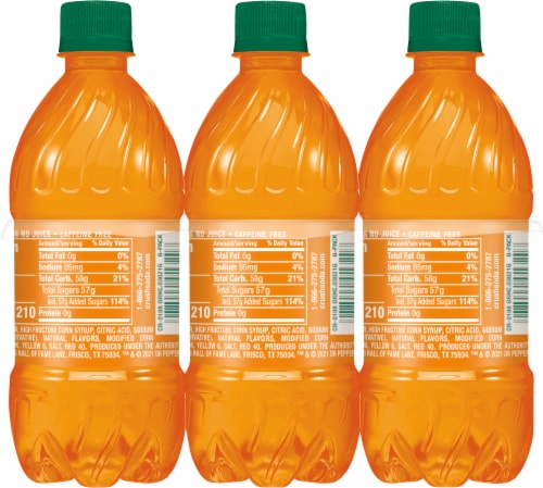 Crush Orange Soda Bottles Perspective: back