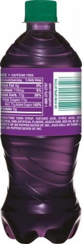 Crush Grape Soda Bottle Perspective: back