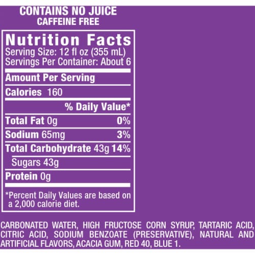 Crush® Grape Soda Bottle Perspective: back
