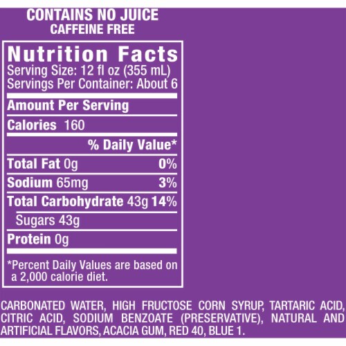 Crush® Grape Soda Bottle Perspective: back
