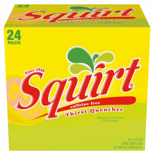 Squirt® Citrus Caffeine Free Soda Cans Perspective: back