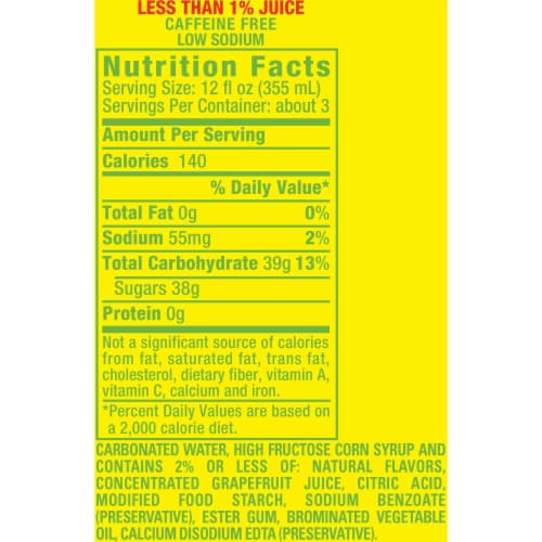 Squirt Caffeine Free Citrus Soda Perspective: back