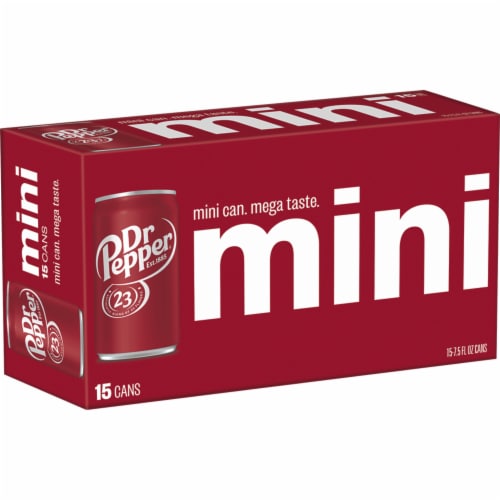 Dr Pepper® Soda Mini Cans Perspective: back