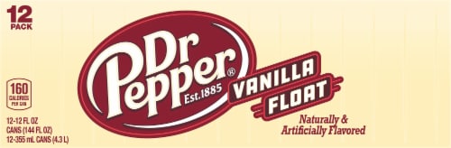 Dr. Pepper Vanilla Float Soda Cans Perspective: back