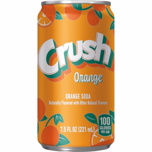 Crush Orange Caffeine Free Soda Cans Perspective: back