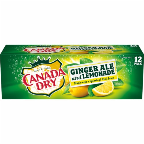 Canada Dry® Ginger Ale and Lemonade Soda Cans Perspective: back