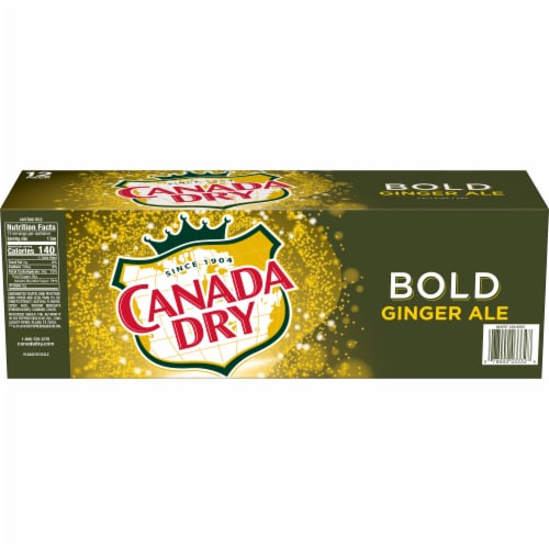 Canada Dry® Bold Ginger Ale Caffeine Free Soda Cans Perspective: back