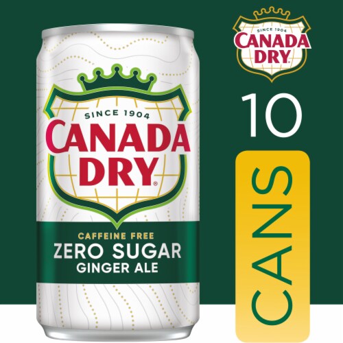Canada Dry Zero Sugar Ginger Ale Soda Mini Cans Perspective: back