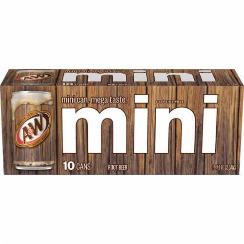 A&W® Root Beer Soda Mini Cans Perspective: back