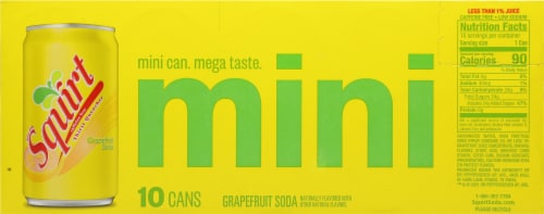 Squirt® Grapefruit Soda Mini Cans Perspective: back