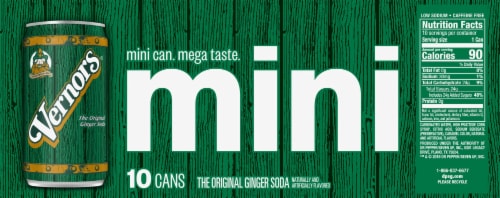 Vernors® Ginger Soda Mini Cans Perspective: back