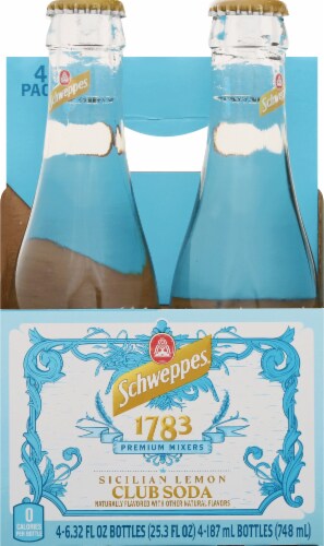 Schweppes® Sicilian Lemon Club Soda Perspective: back