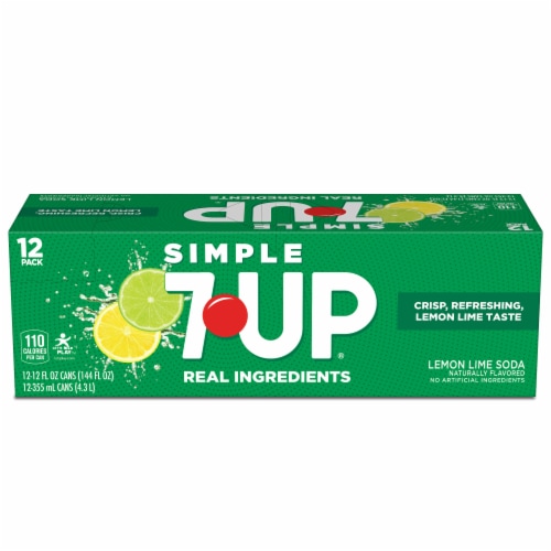 7UP® Simple Lemon Lime Soda Cans Perspective: back