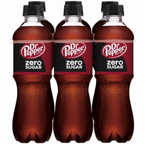 Dr Pepper® Zero Sugar Soda Bottles Perspective: back