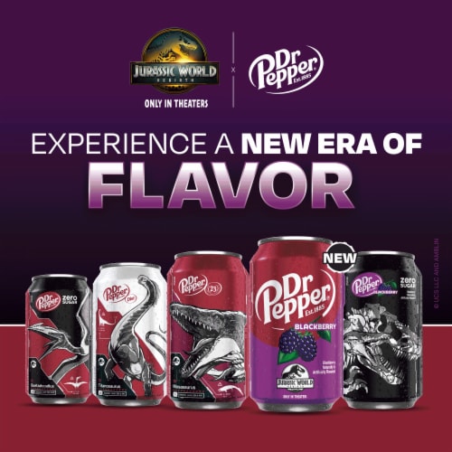 Dr Pepper and Cream Zero Sugar Soda Cans Perspective: back