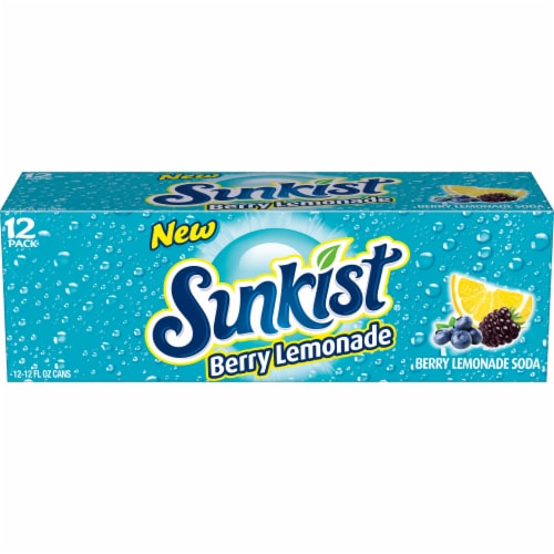 Sunkist® Berry Lemonade Soda Cans Perspective: back