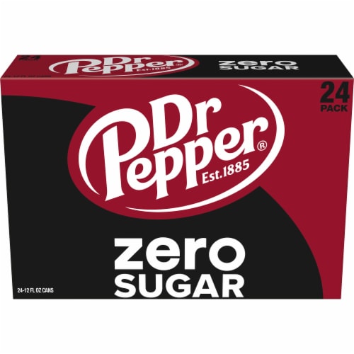 Dr Pepper® Zero Sugar Soda Cans Perspective: back