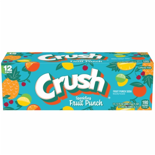Crush® Sparkling Fruit Punch Soda Cans Perspective: back